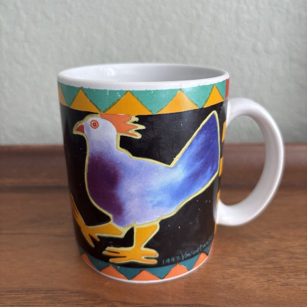 Buon Giorno Chicken Roster Abstract Art Cup Coffee Mug Jesse Sweetwater